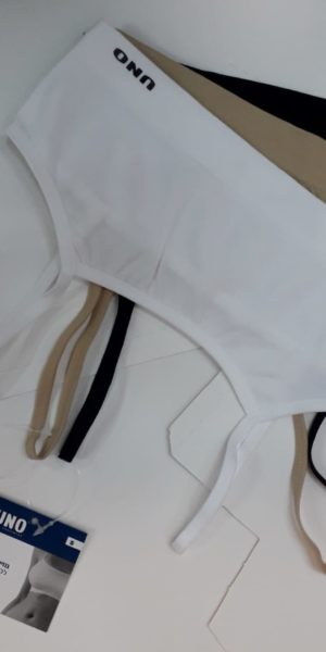 גוזיה לילדות, ללא תפר, מידה S-L, שחור/לבן/גוף